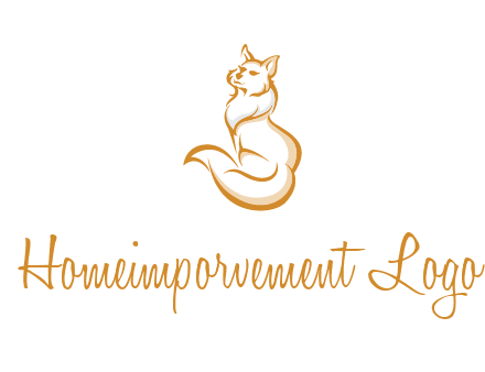 Persian cat pet logo