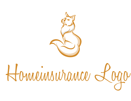 Persian cat pet logo