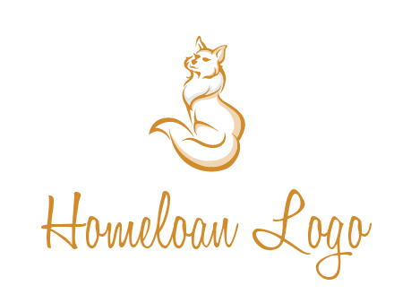Persian cat pet logo