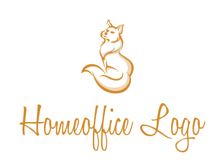 Persian cat pet logo