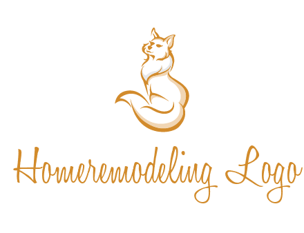 Persian cat pet logo