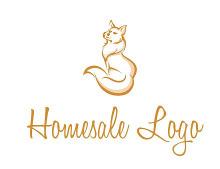 Persian cat pet logo