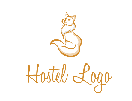 Persian cat pet logo