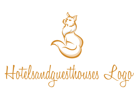 Persian cat pet logo