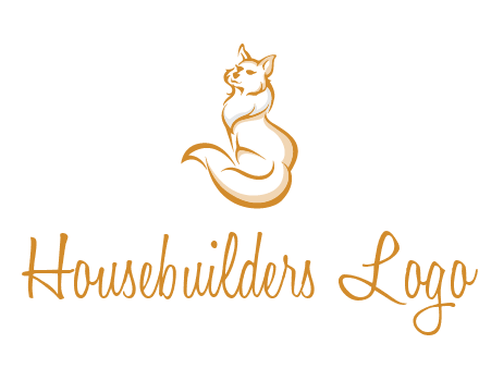 Persian cat pet logo