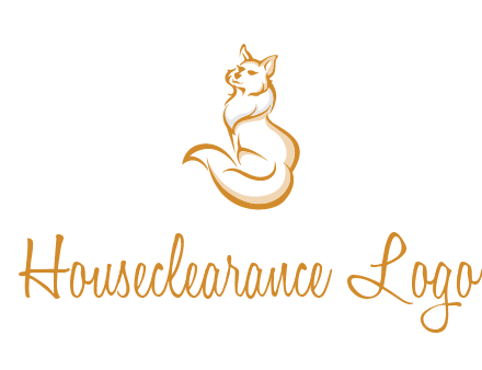 Persian cat pet logo