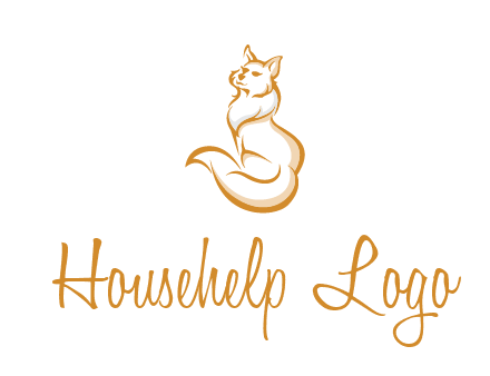 Persian cat pet logo