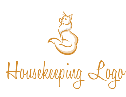 Persian cat pet logo