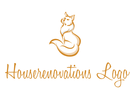 Persian cat pet logo