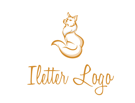 Persian cat pet logo