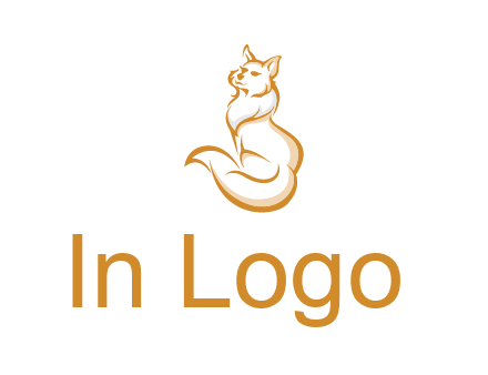 Persian cat pet logo