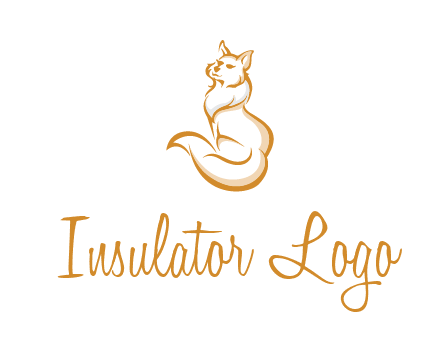 Persian cat pet logo