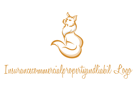 Persian cat pet logo