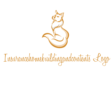 Persian cat pet logo