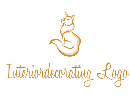 Persian cat pet logo