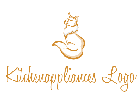 Persian cat pet logo