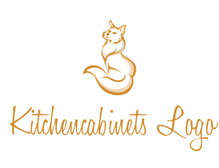 Persian cat pet logo