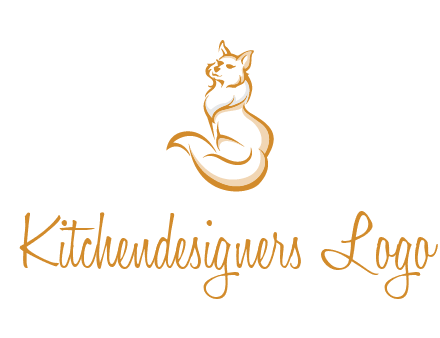 Persian cat pet logo