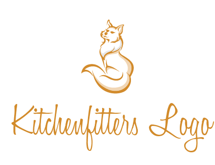 Persian cat pet logo