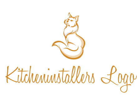 Persian cat pet logo