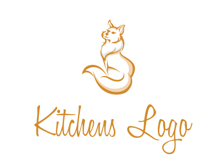 Persian cat pet logo