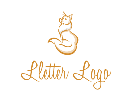 Persian cat pet logo