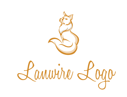 Persian cat pet logo