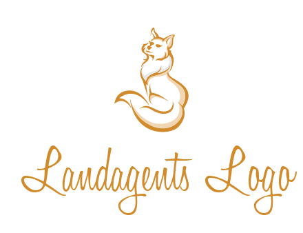 Persian cat pet logo