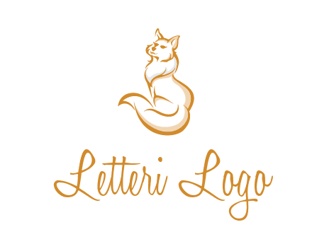 Persian cat pet logo