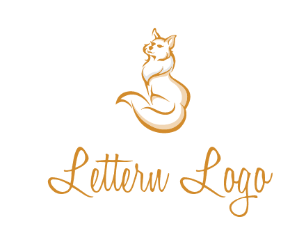 Persian cat pet logo