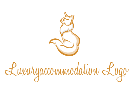 Persian cat pet logo