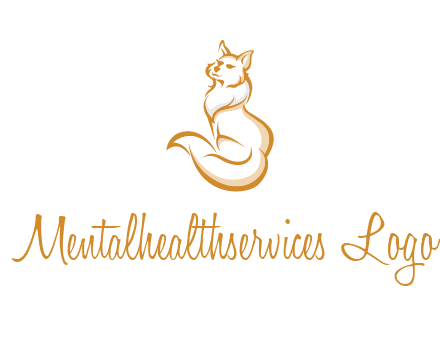 Persian cat pet logo