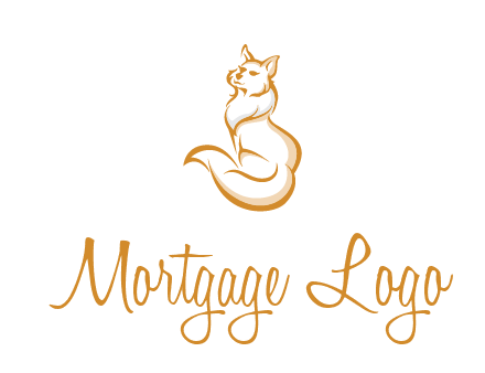 Persian cat pet logo