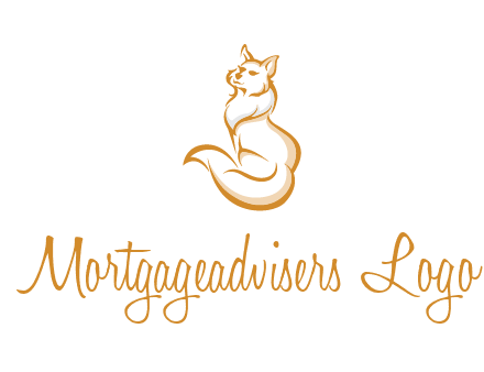 Persian cat pet logo