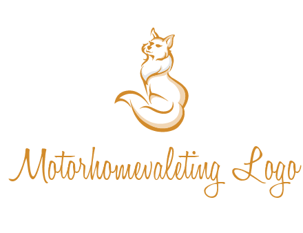 Persian cat pet logo