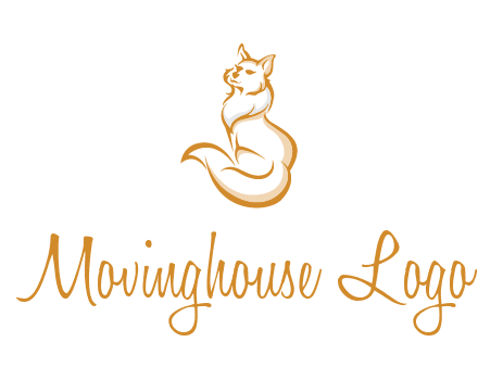 Persian cat pet logo