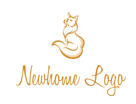 Persian cat pet logo