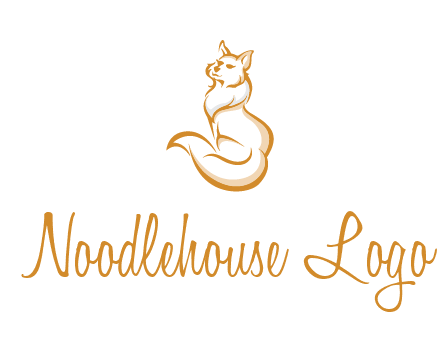 Persian cat pet logo