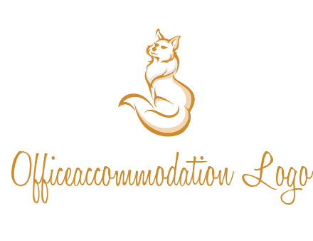 Persian cat pet logo