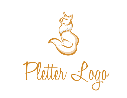 Persian cat pet logo