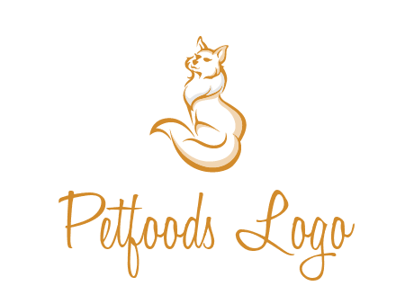 Persian cat pet logo