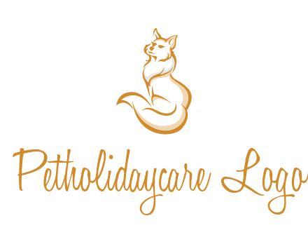 Persian cat pet logo