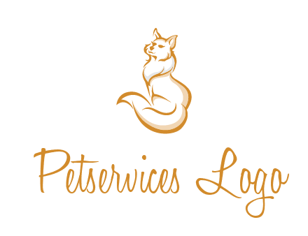 Persian cat pet logo