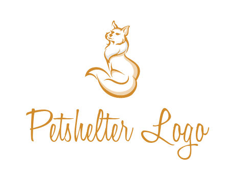 Persian cat pet logo