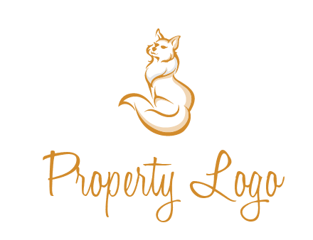 Persian cat pet logo