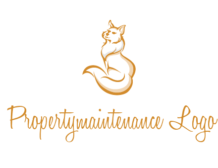 Persian cat pet logo