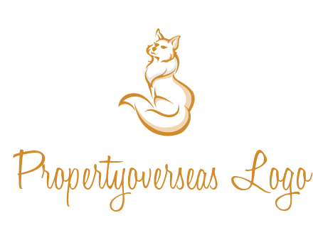 Persian cat pet logo