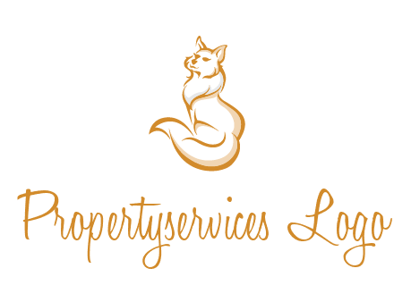 Persian cat pet logo