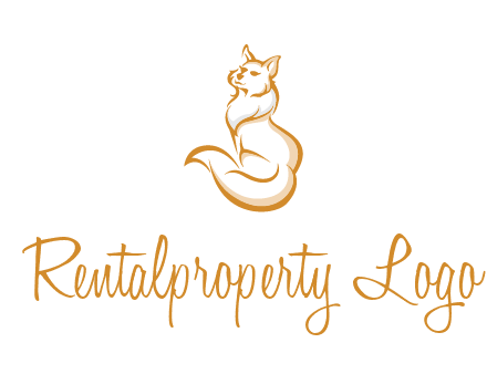 Persian cat pet logo