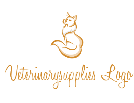 Persian cat pet logo